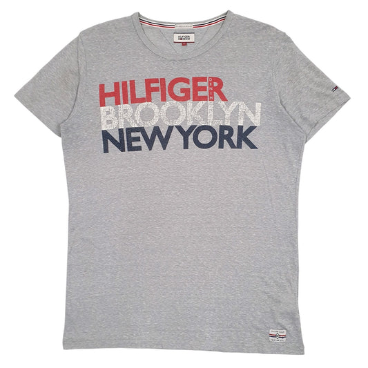 Mens Grey Tommy Hilfiger Spellout Short Sleeve T Shirt