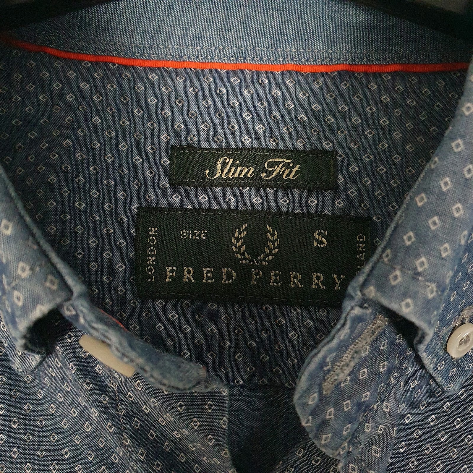 Mens Blue Fred Perry   Shirt