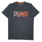 Mens Grey Puma Spellout Active Wear Short Sleeve T Shirt