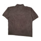 Mens Grey Cotton Deluxe Old Faithful Ale Crewneck Polo Shirt