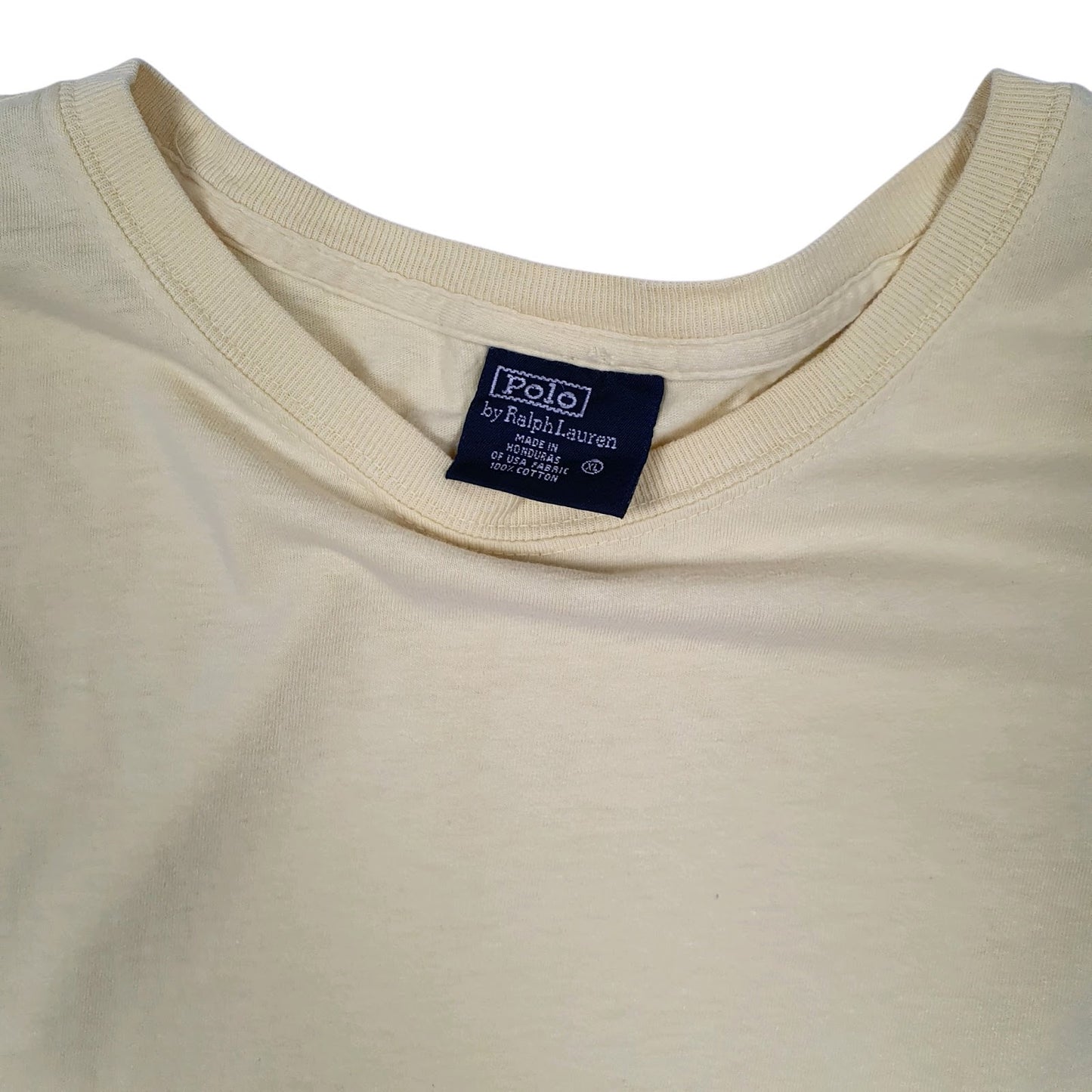 Mens Yellow Polo Ralph Lauren Vintage 90s  T Shirt
