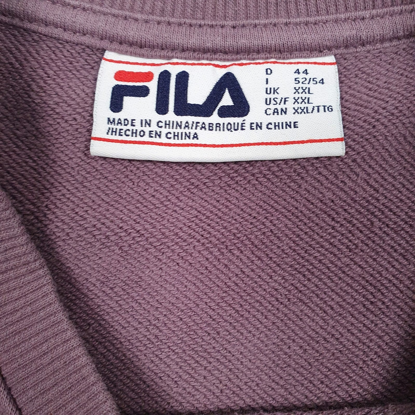 Mens Purple Fila  Crewneck Jumper