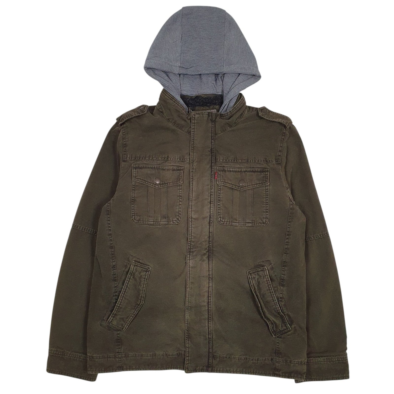 Mens Green Levis Sherpa Lined  Coat