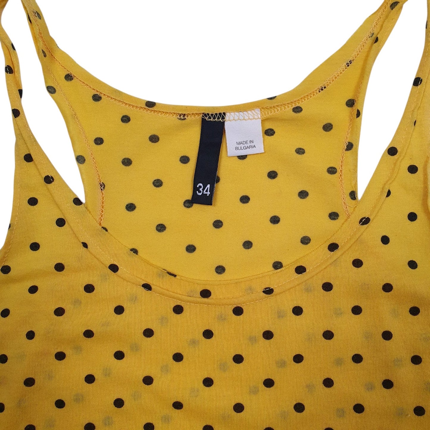 Womens Yellow H&M Vest  T Shirt