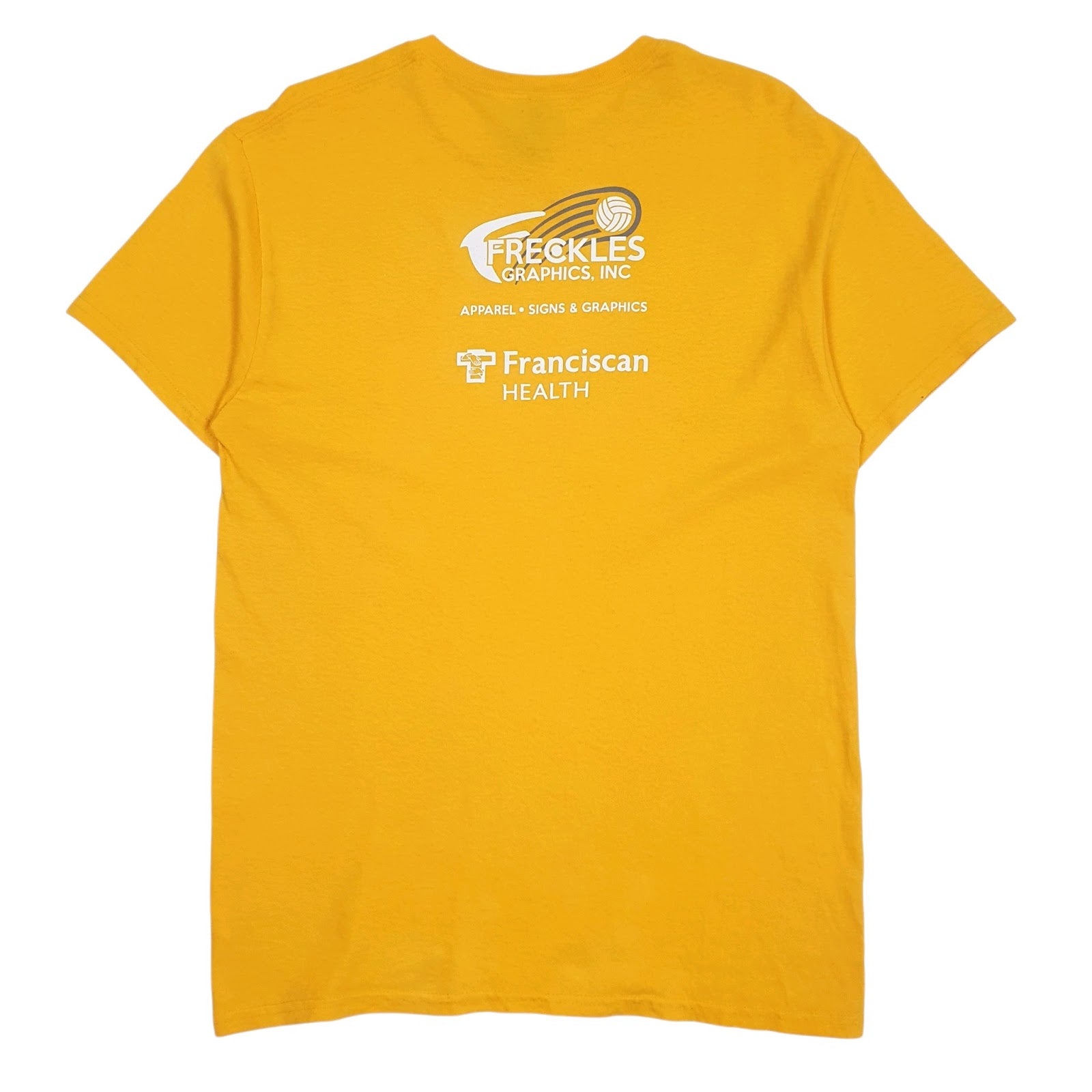 Mens Yellow Gildan   T Shirt