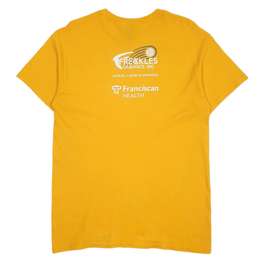 Mens Yellow Gildan   T Shirt