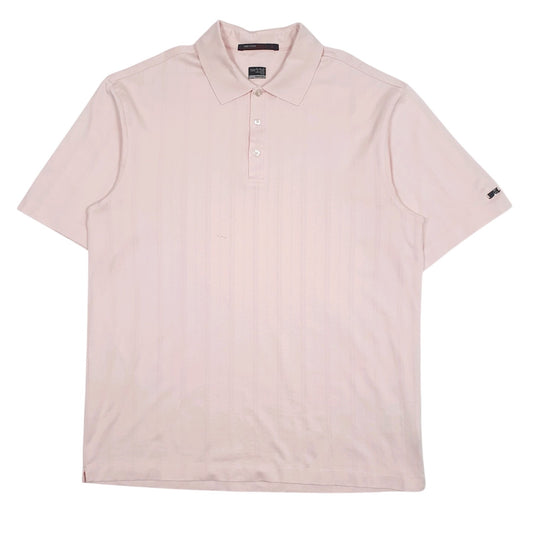 Mens Pink Nike Tigerwoods Golf Short Sleeve Polo Shirt