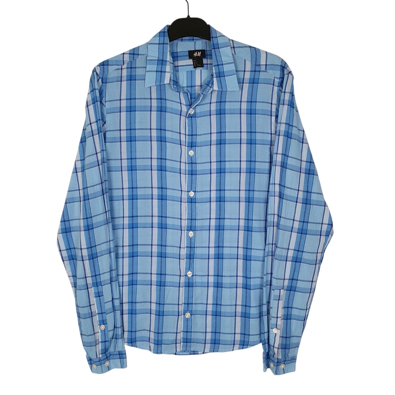 Mens Blue H&M  Long Sleeve Shirt