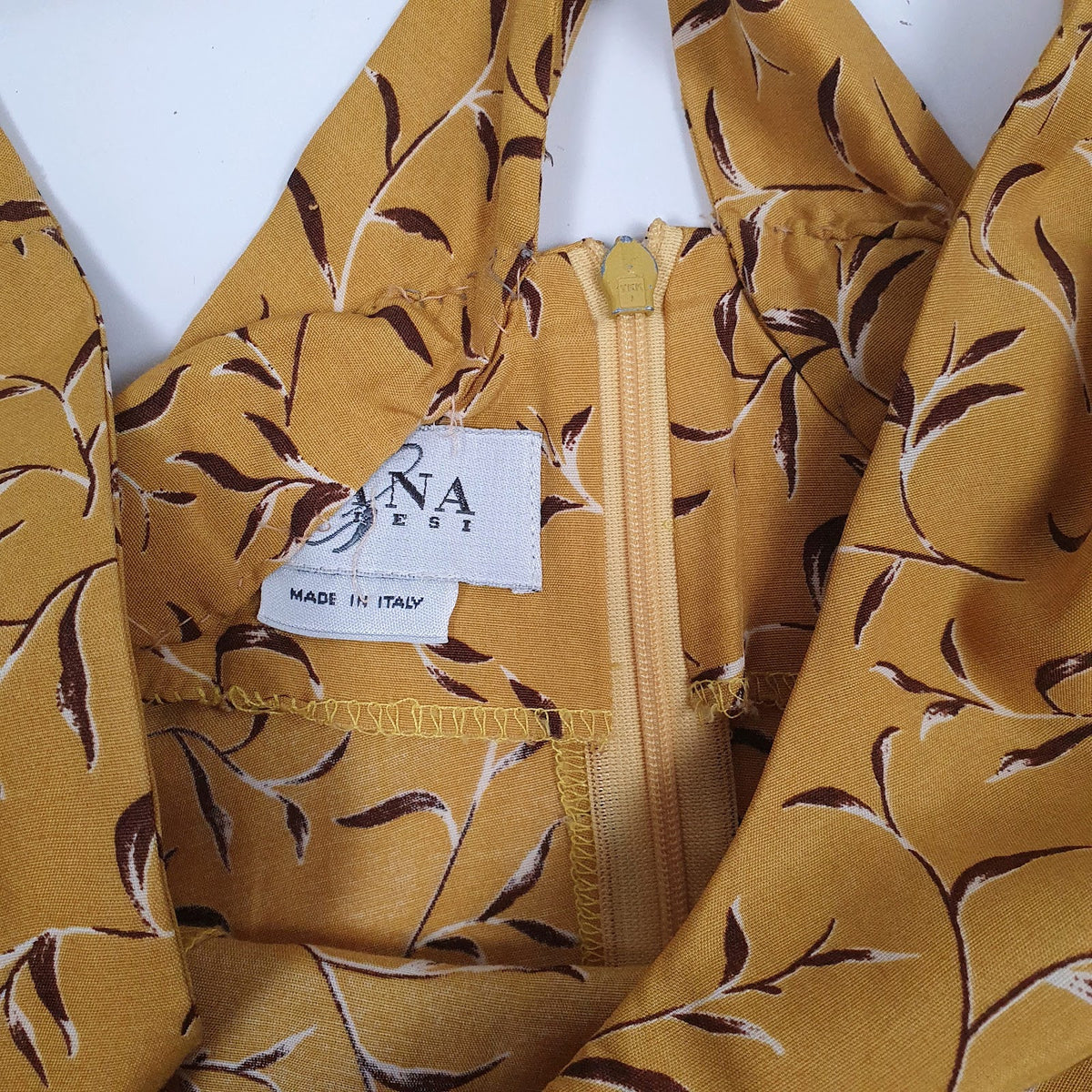 Womens Yellow Diana Leg Slit  Dress