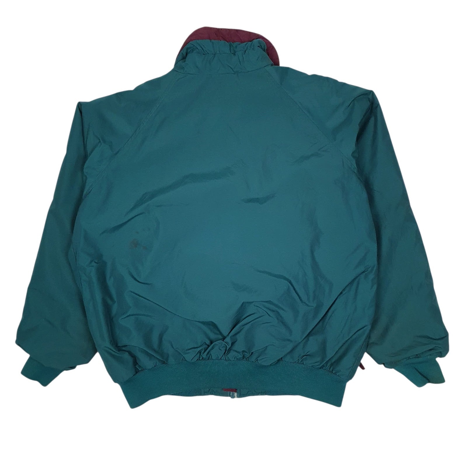 Mens Green Columbia Sportswear Company Vintage 90s Bomber Crewneck Coat
