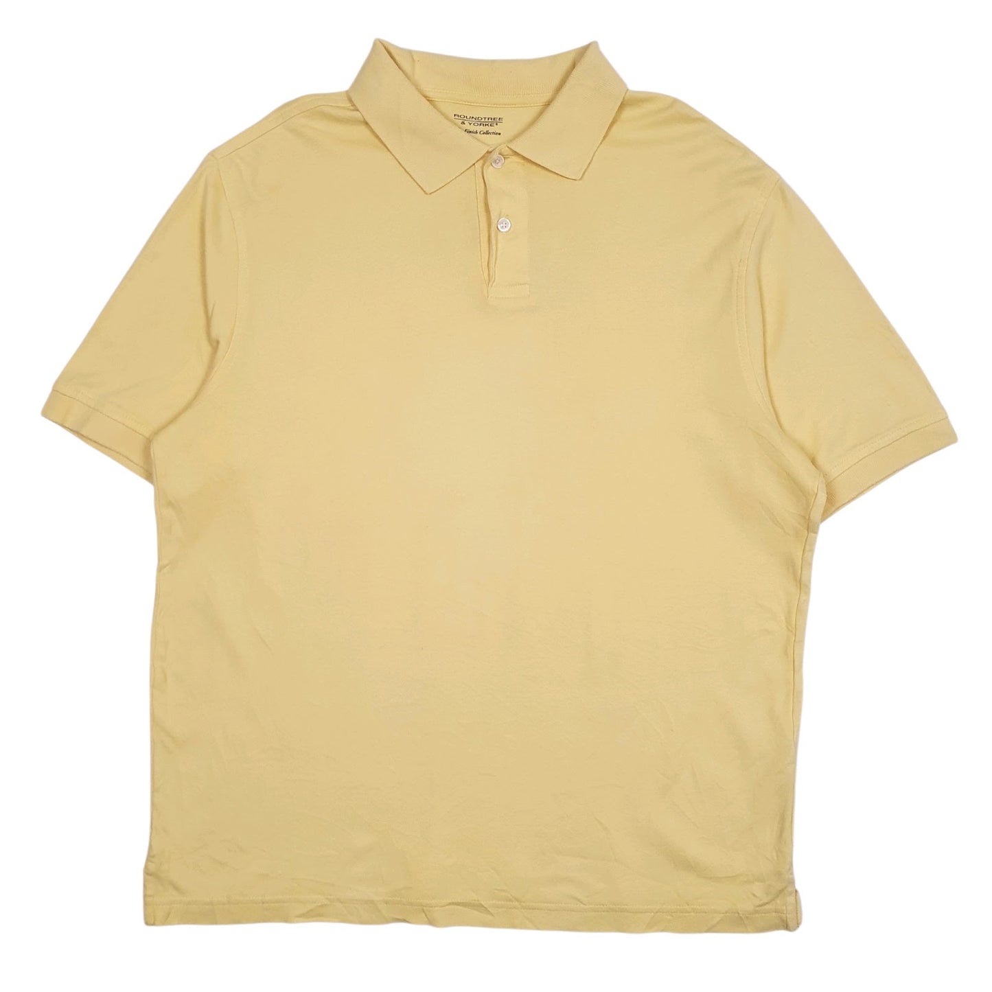 Mens Yellow Roundtree & Yorke  Short Sleeve Polo Shirt