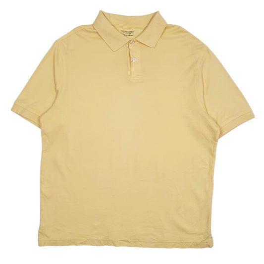 Mens Yellow Roundtree & Yorke  Short Sleeve Polo Shirt