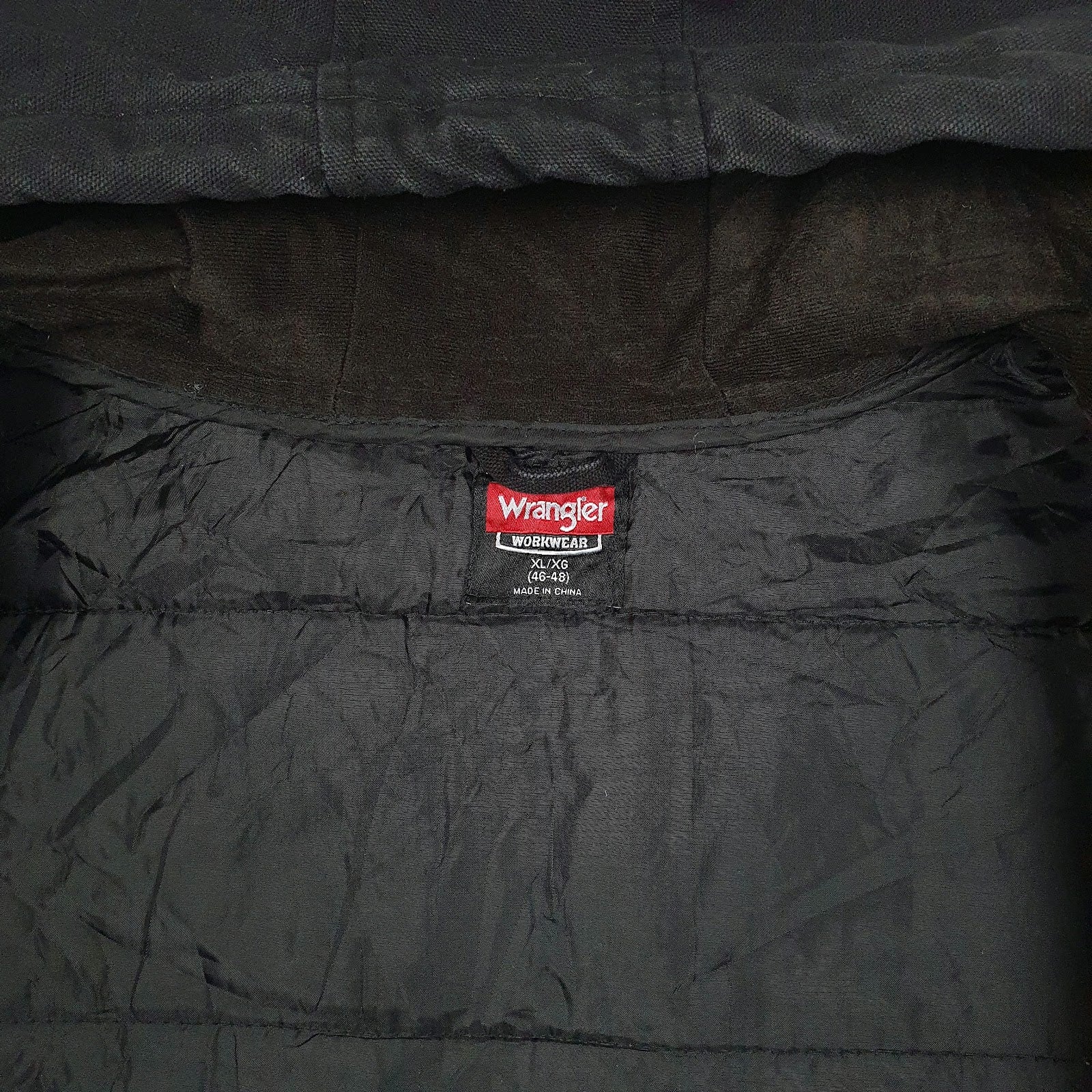 Mens Black Wrangler Vest Bodywarmer Workwear Hoodie  Coat