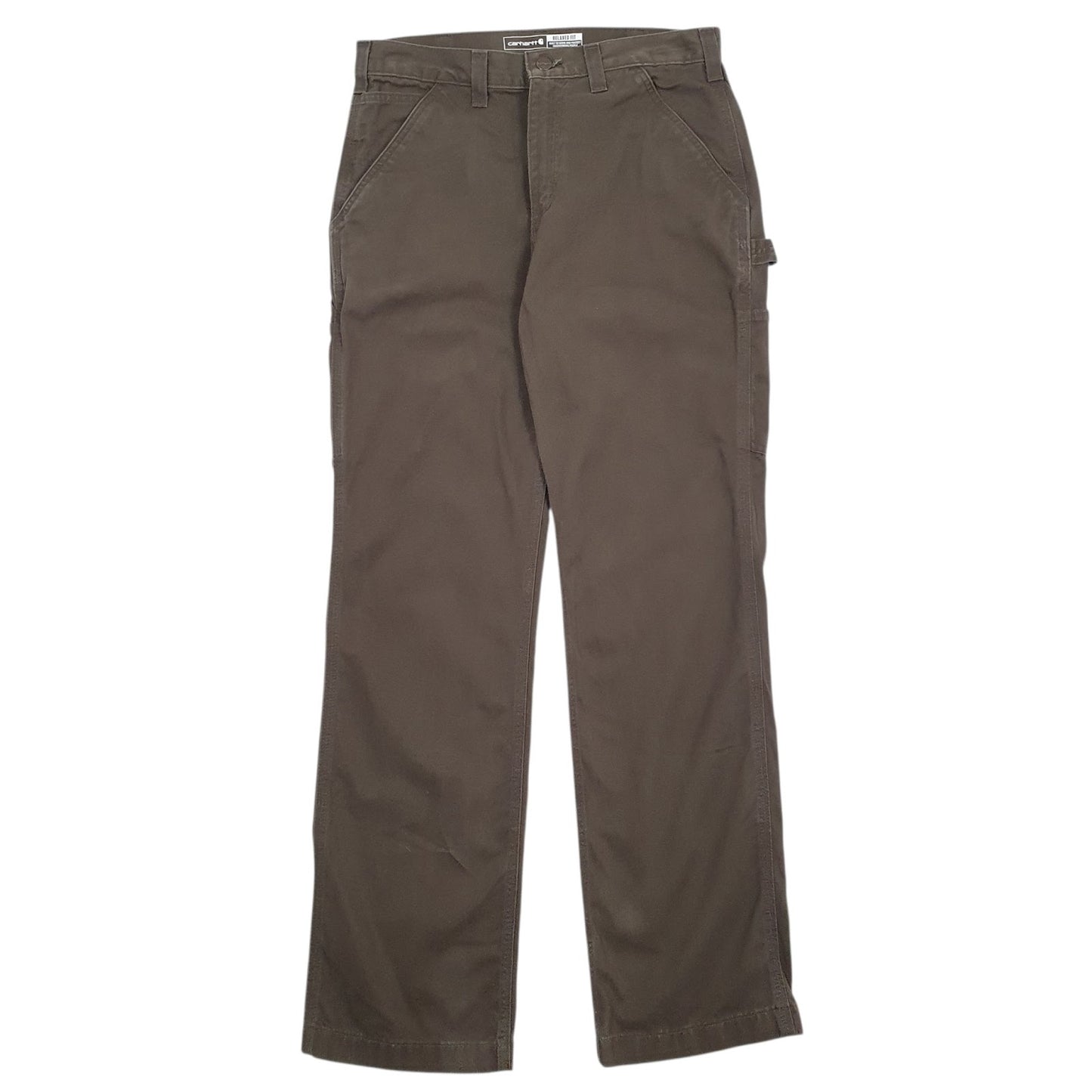 Mens Green Carhartt B324-DFE Carpenter Trousers