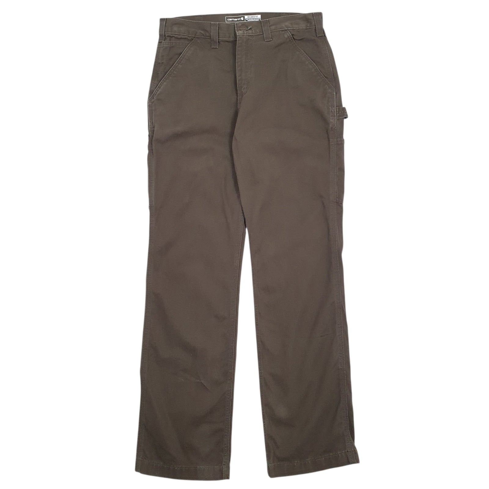 Mens Green Carhartt B324-DFE Carpenter Trousers