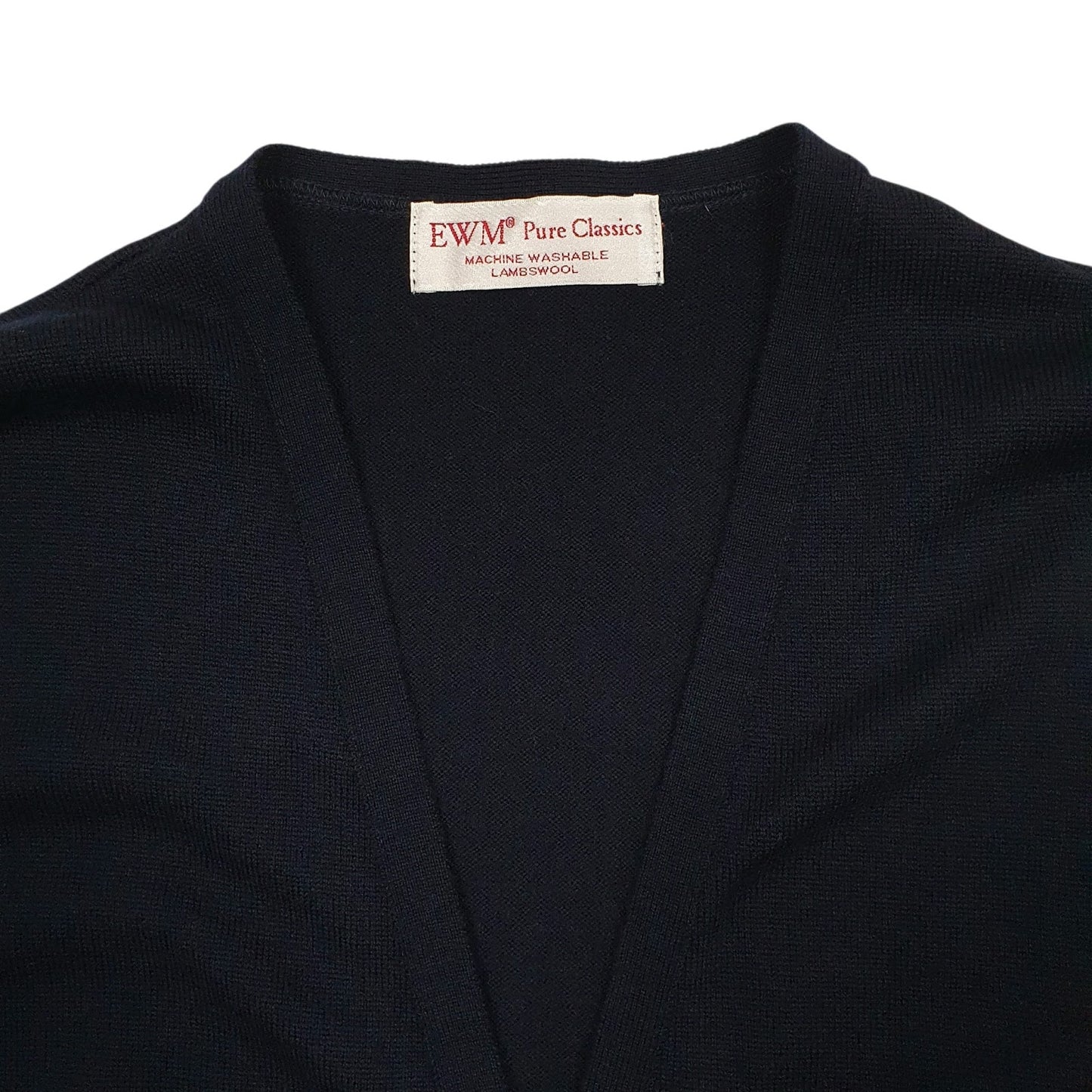 Womens Navy EWM Pure Classics Sleeveless Cardigan Jumper
