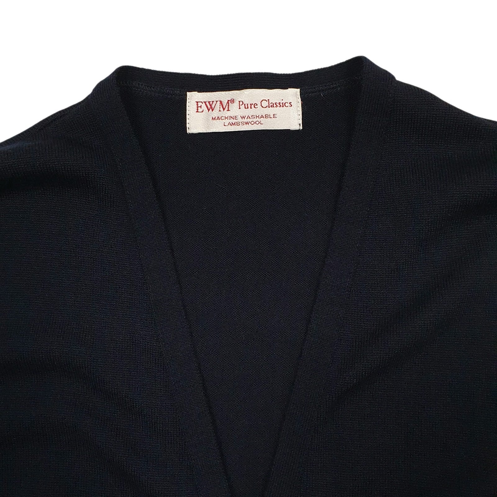 Womens Navy EWM Pure Classics Sleeveless Cardigan Jumper