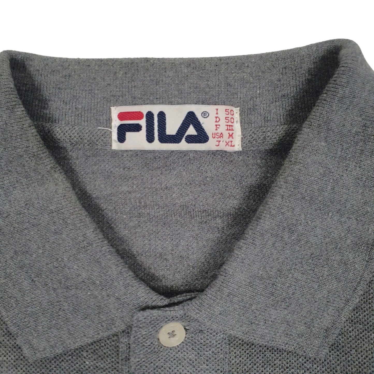 Mens Grey Fila   Polo Shirt