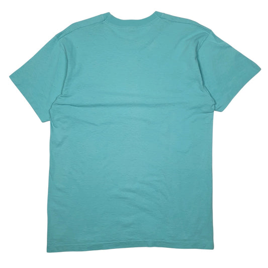 Mens Blue Fruit Of The Loom Single Stitch Vintage 90s Made In USA  T Shirt
