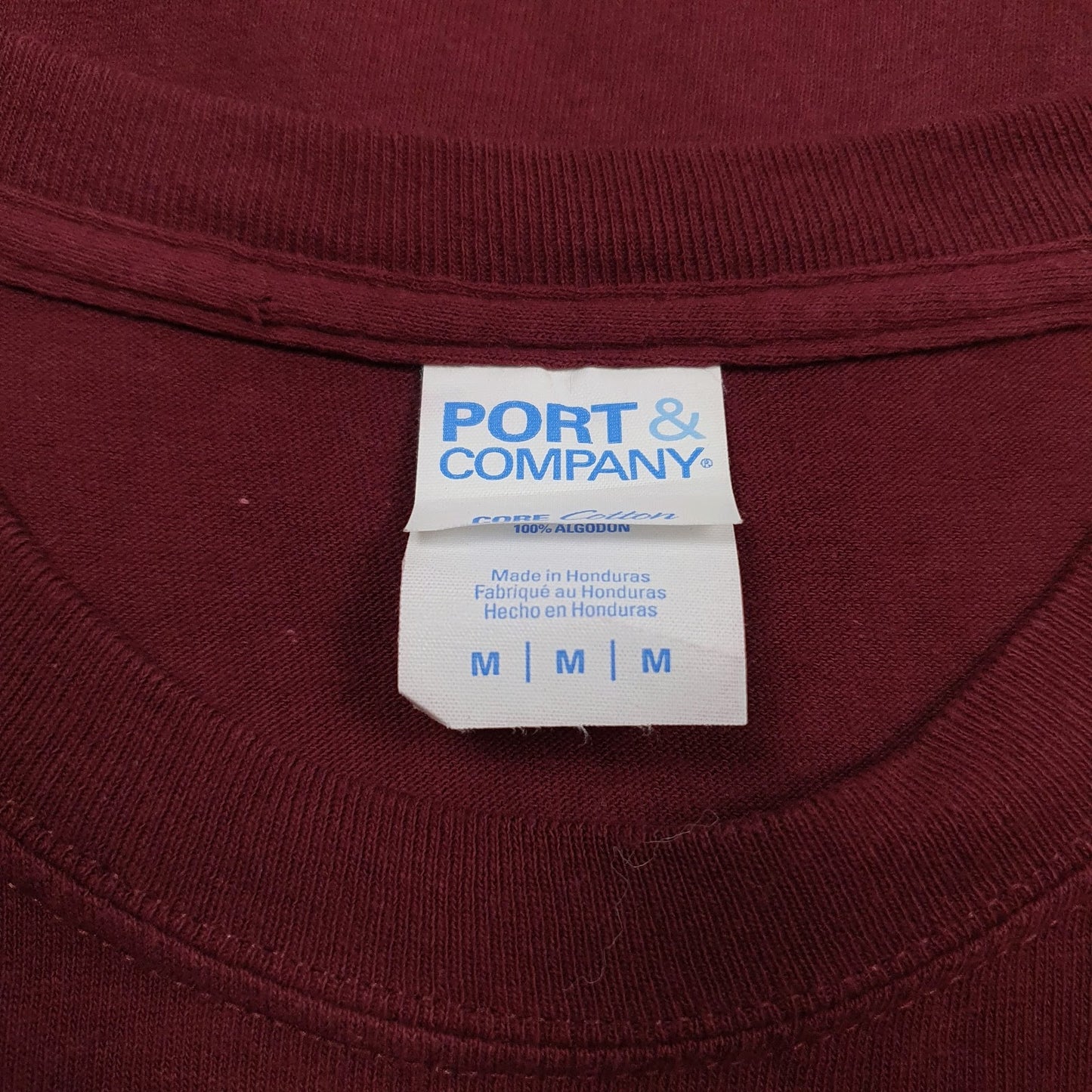 Mens Burgundy Port & Company Buccaneer  T Shirt