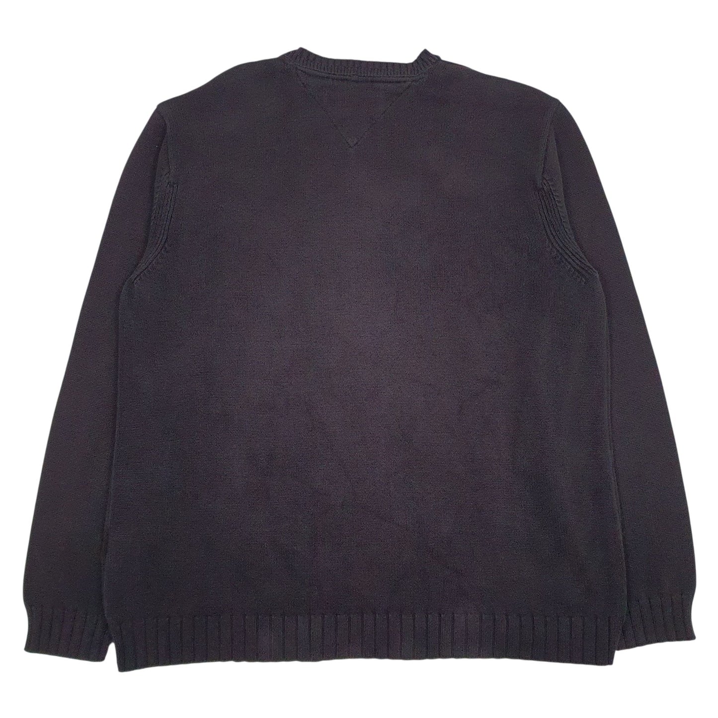 Mens Black Tommy Hilfiger Knitwear Crewneck Jumper