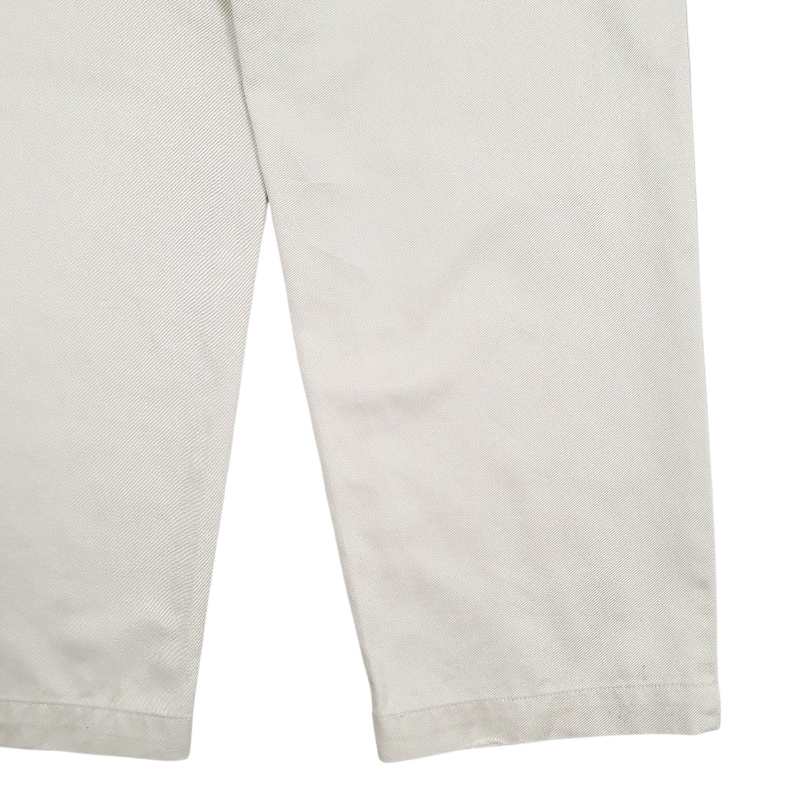 Mens Cream Polo Ralph Lauren Pleated  Trousers