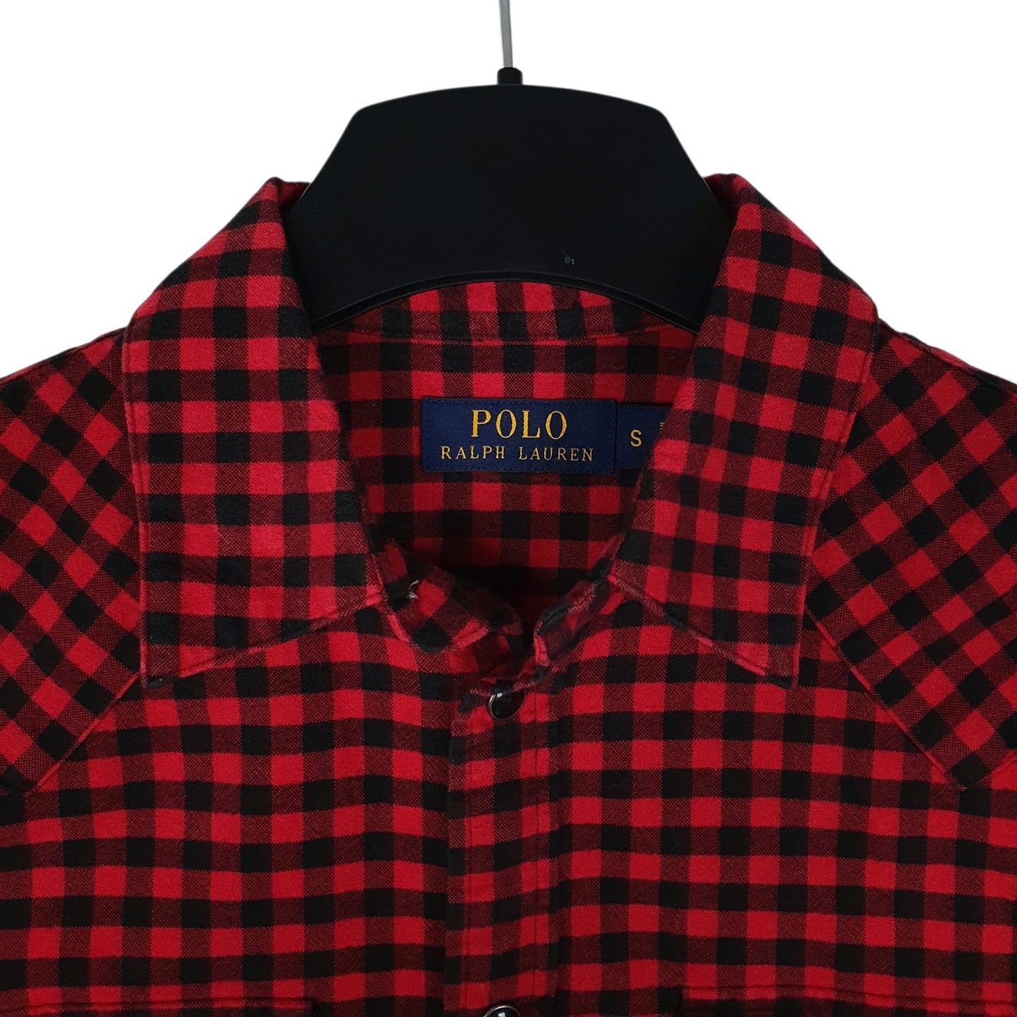Mens Red Polo Ralph Lauren Plaid Flannel  Shirt