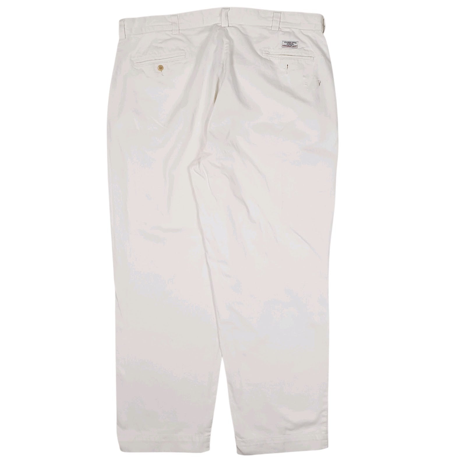 Mens White Polo Ralph Lauren Phillip Pant Vintage 90s  Trousers