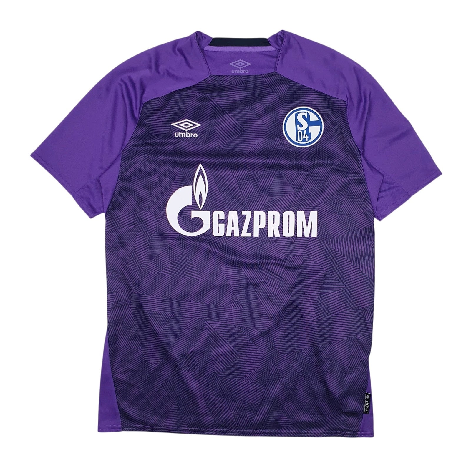 Mens Purple Umbro FC Schalke 04 2018-19 Football Jersey Short Sleeve T Shirt