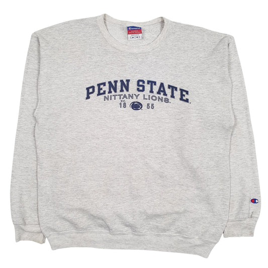 Mens Grey Champion Penn State Crewneck Jumper