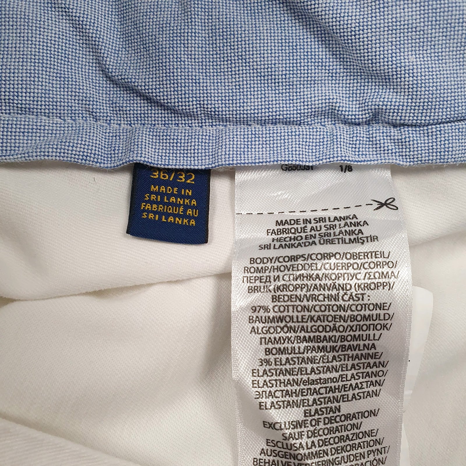 Mens White Polo Ralph Lauren   Trousers