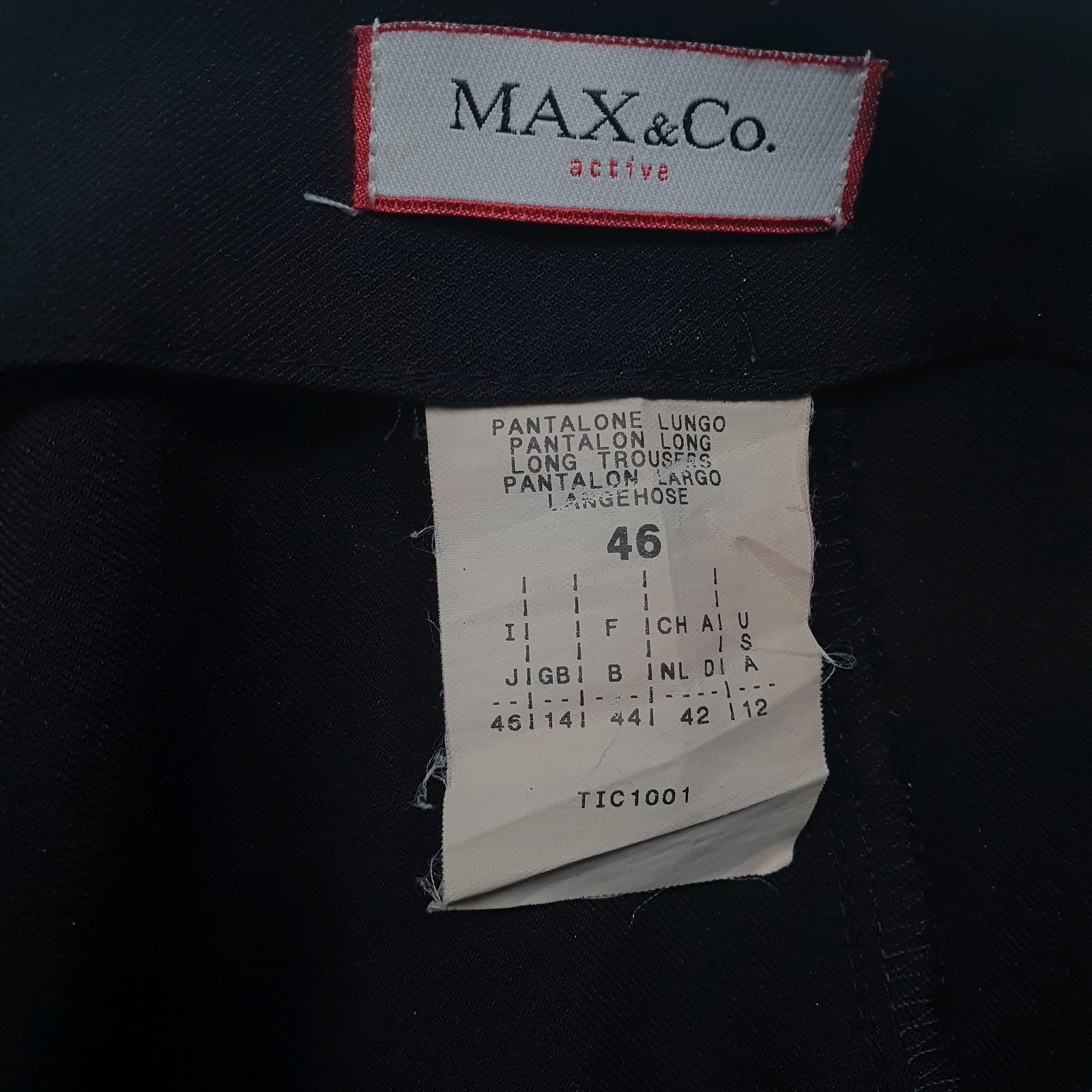 Womens Black Max & Co   Trousers
