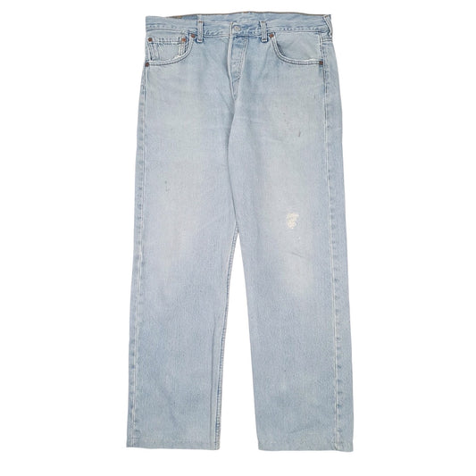 Mens Blue Levis Distressed 501 JeansW36 L30