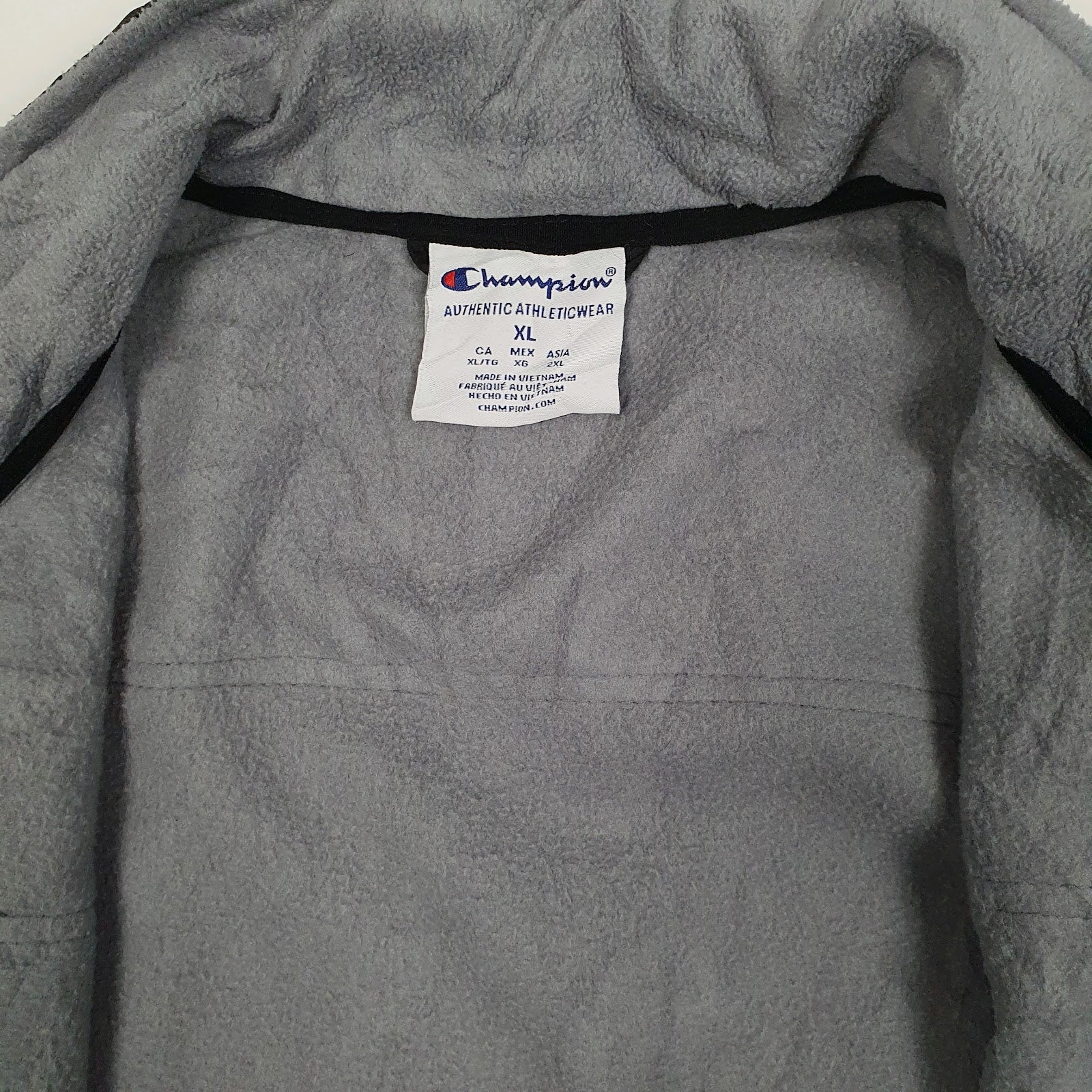 Mens Grey Champion  Full Zip Jumper