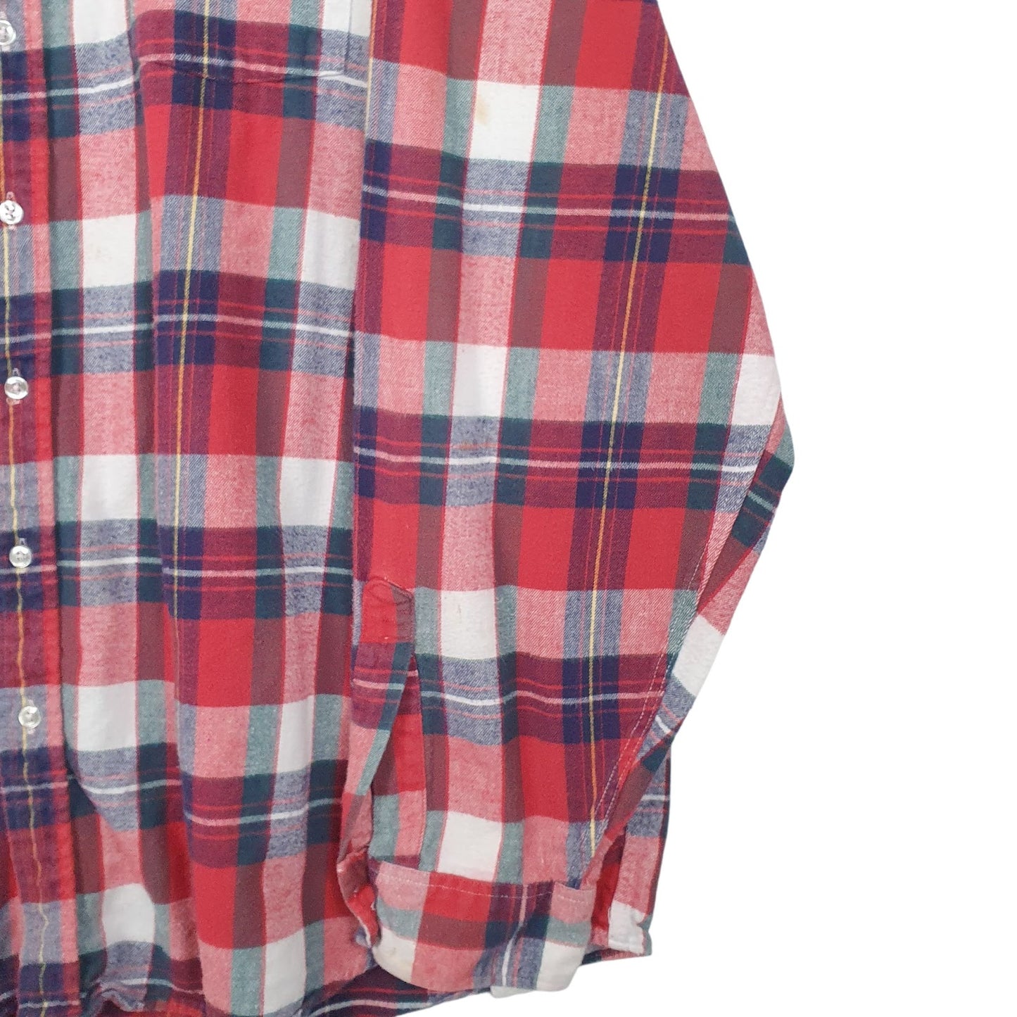 Mens Red L.L.Bean Flannel Made In USA Vintage 90s  Shirt