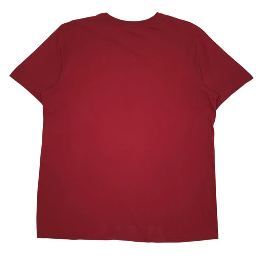 Mens Red Nike Spellout  T Shirt