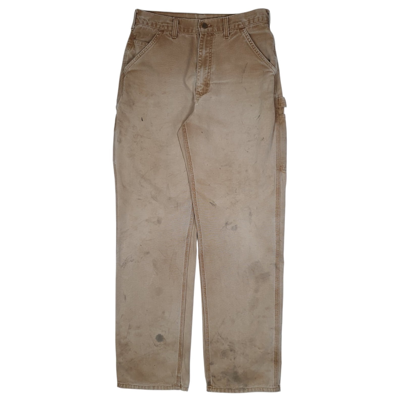 Mens Beige Carhartt B11 BRN Carpenter Trousers