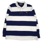 Mens White American Living Rugby Long Sleeve Polo Shirt