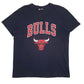 Mens Navy New Era NBA Chicago Bulls Short Sleeve T Shirt