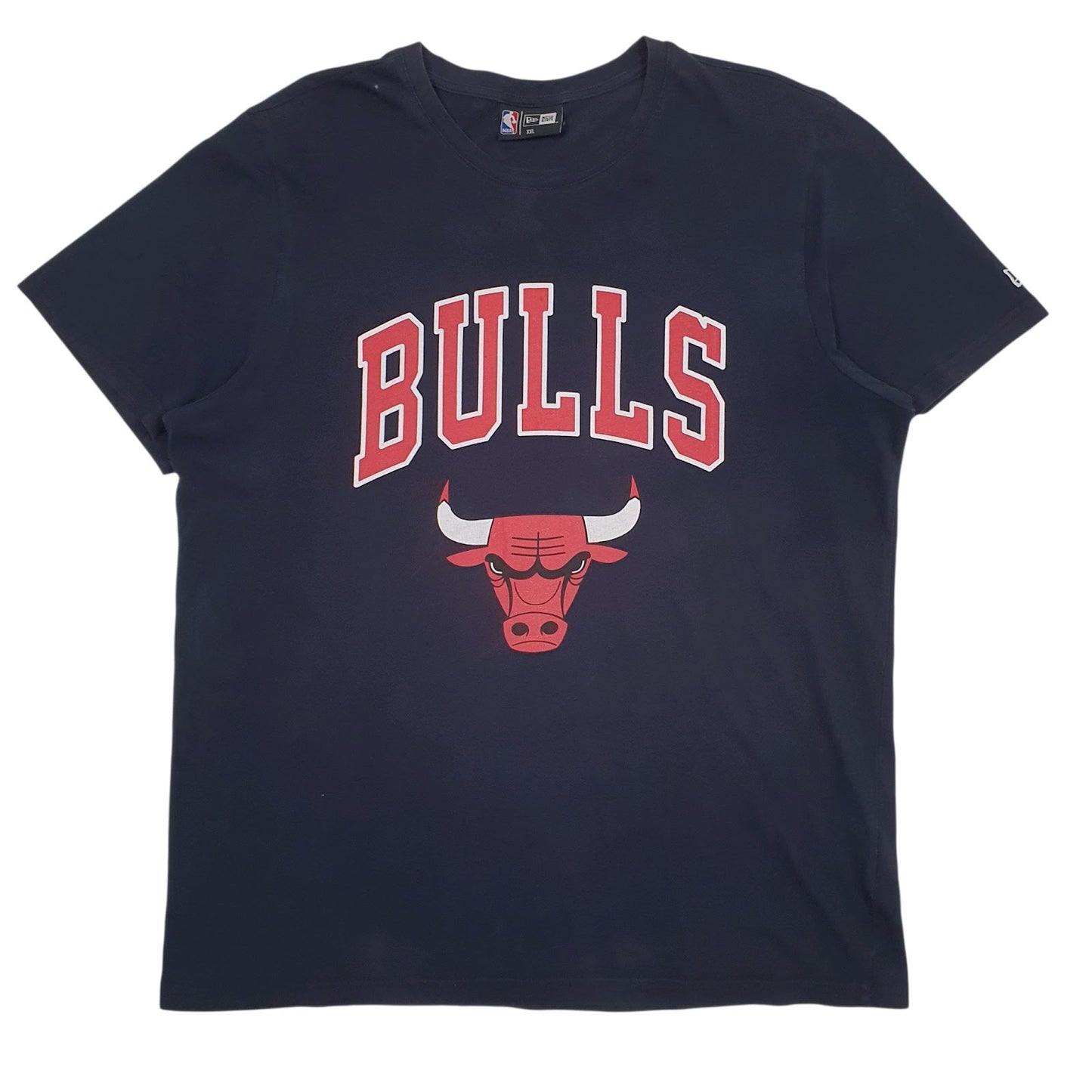 Mens Navy New Era NBA Chicago Bulls Short Sleeve T Shirt