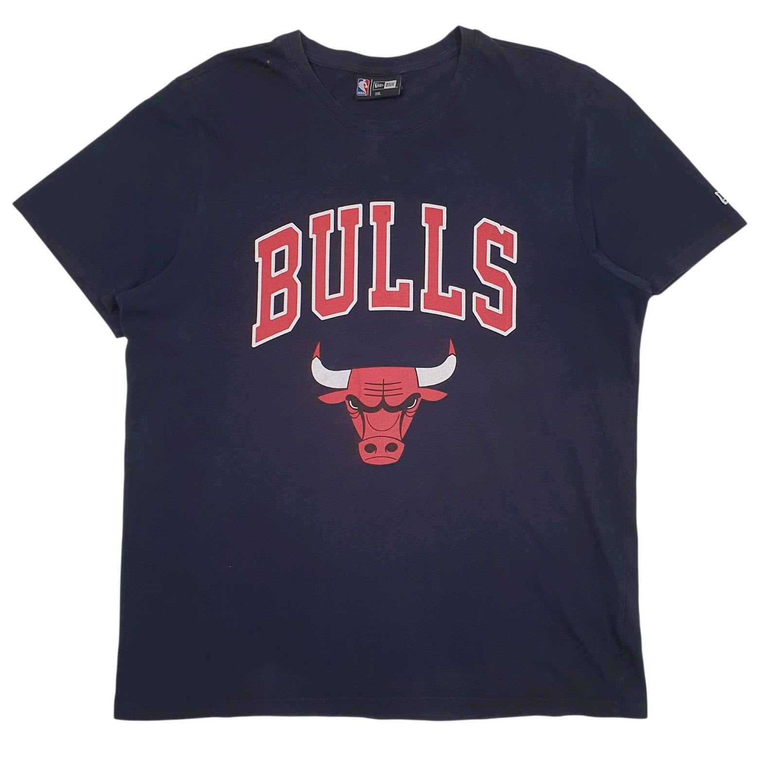 Mens Navy New Era NBA Chicago Bulls Short Sleeve T Shirt
