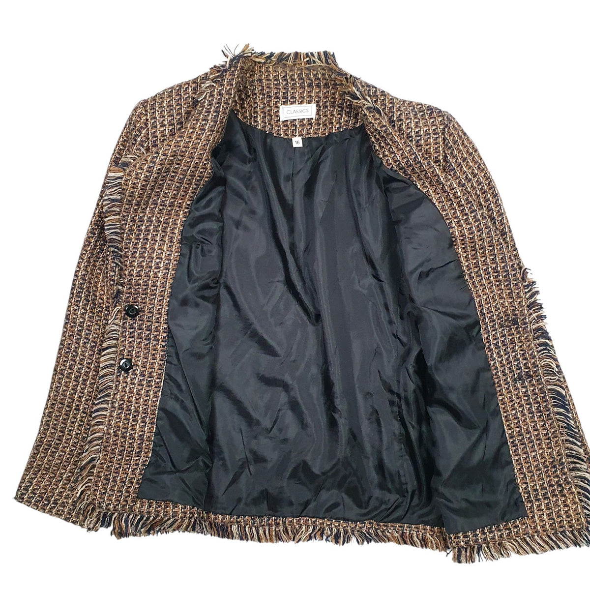 Womens Brown Classics Check  Coat