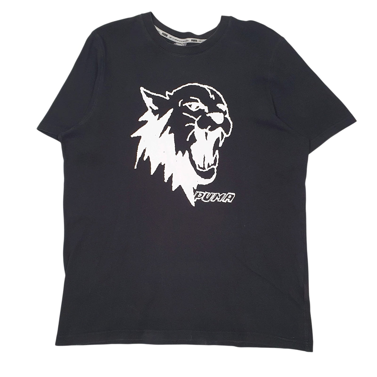 Mens Black Puma  Short Sleeve T Shirt