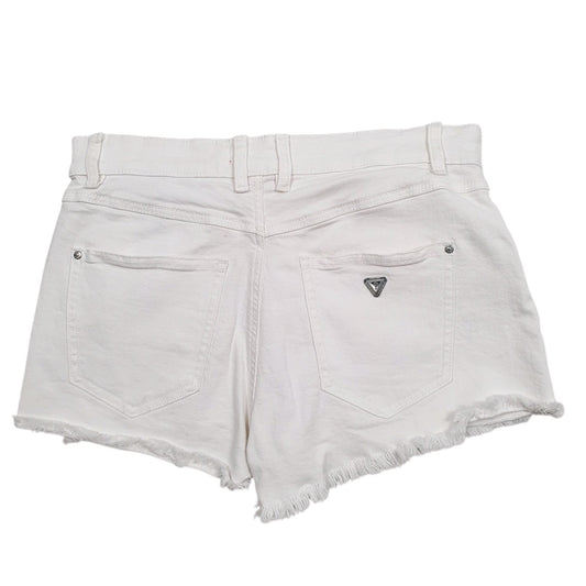 Womens White Guess   Shorts