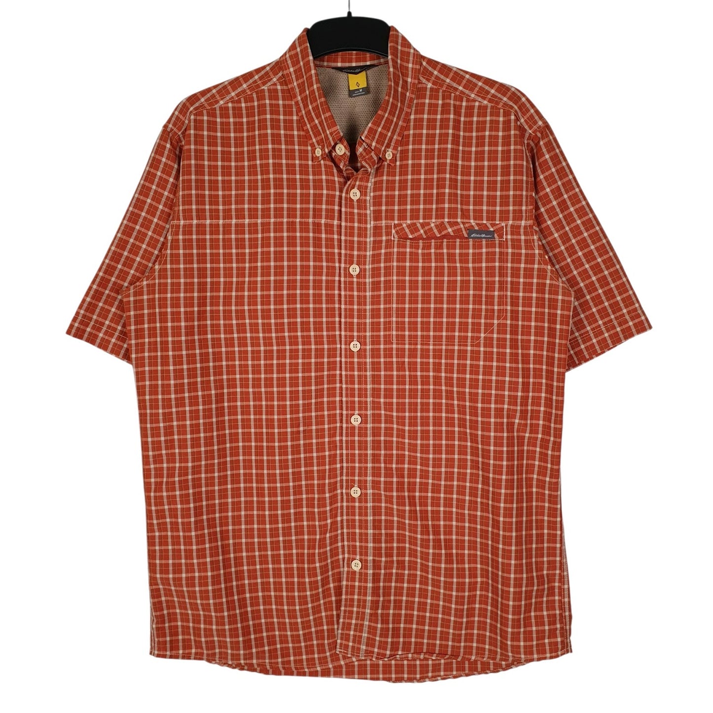 Mens Orange Eddie Bauer  Short Sleeve Shirt