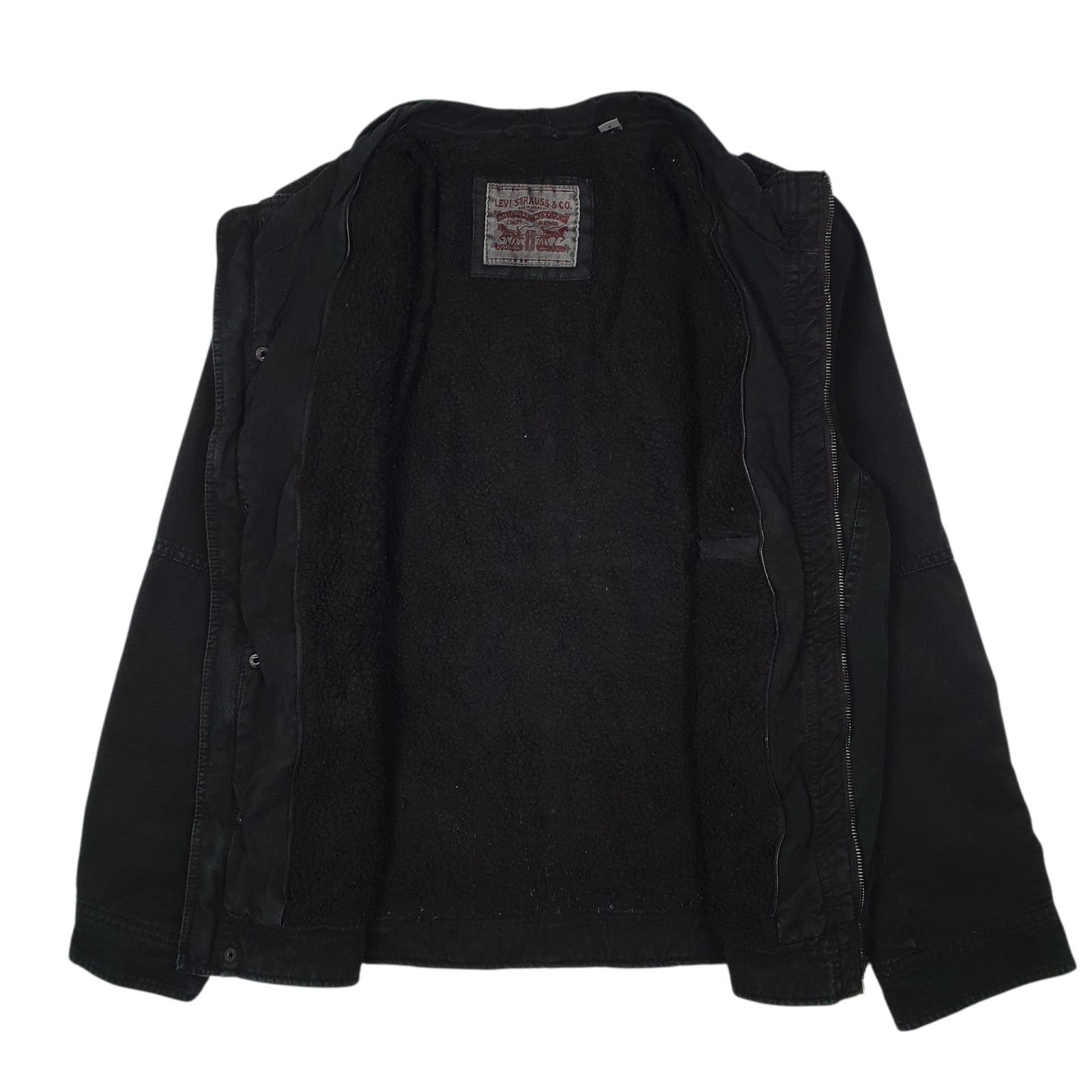 Mens Black Levis Workwear Military Windbreaker  Coat