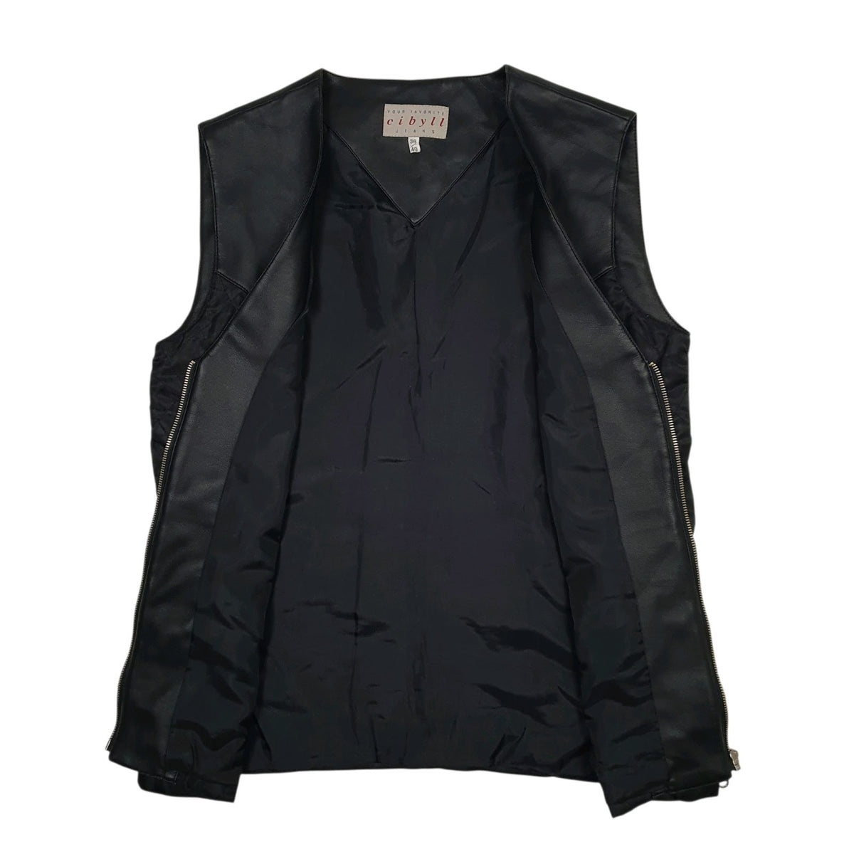 Mens Black Cibyll Jeans Waistcoat Vest  Coat