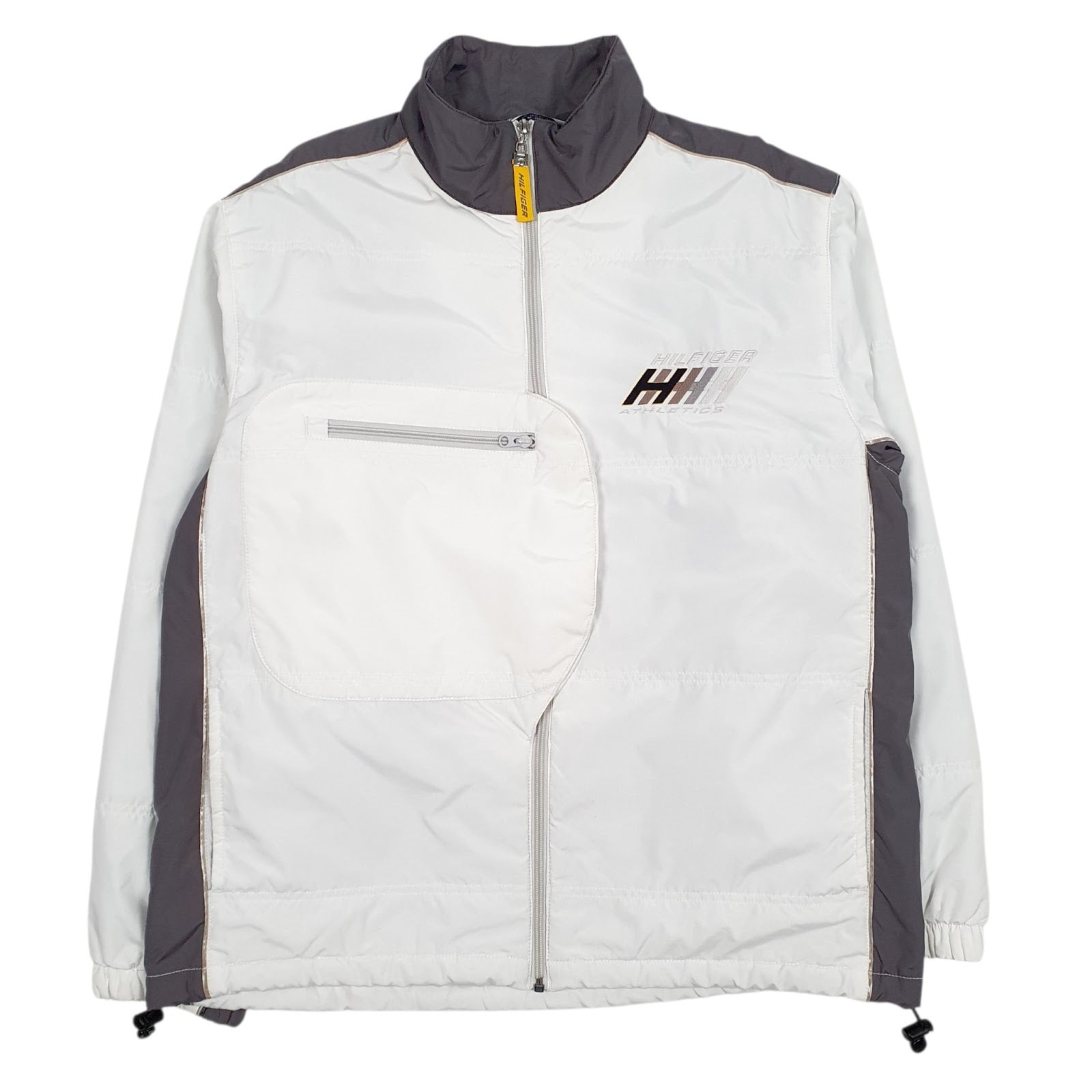 Mens White Tommy Hilfiger Athletic Padded Crewneck Coat