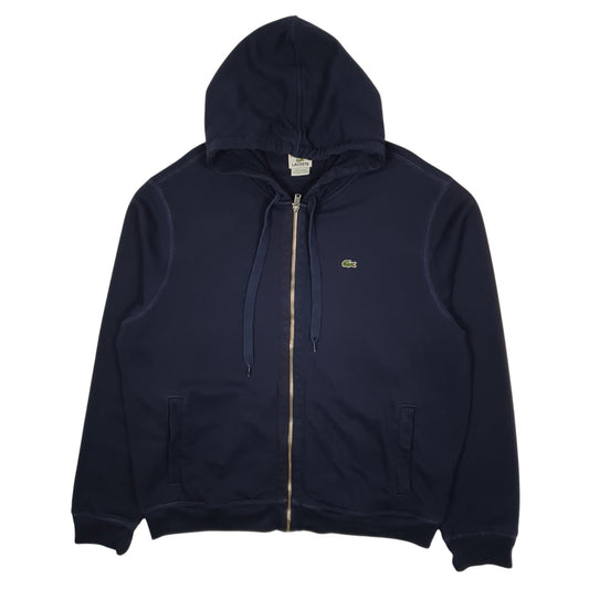 Mens Navy Lacoste Hoodie Full Zip Jumper
