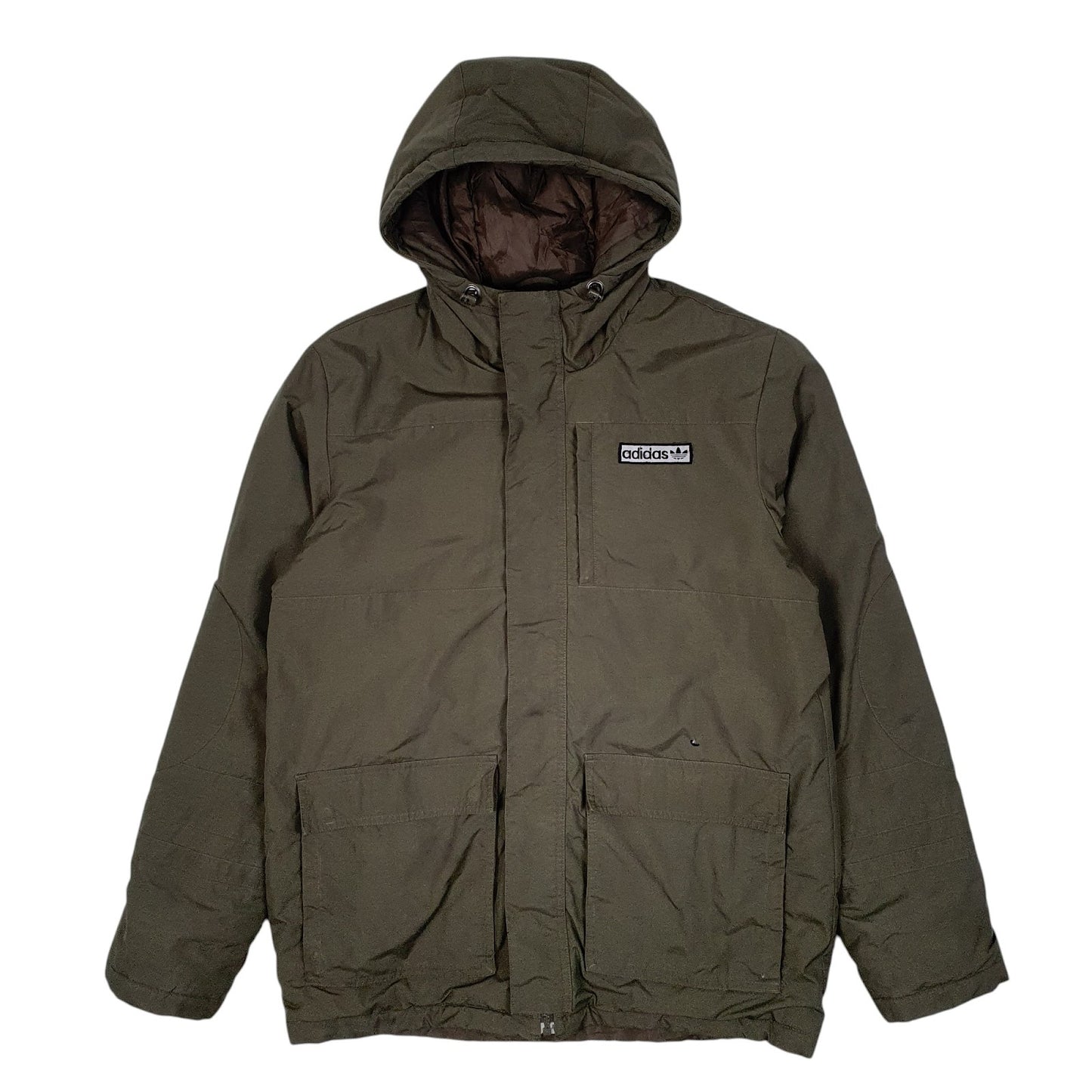 Mens Green Adidas Parka Sample Crewneck Coat